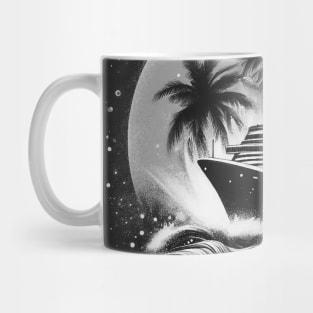 Monochromatic Summer Family Birthday Cruise Ship Mug